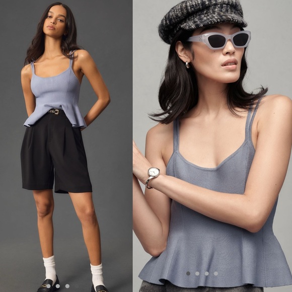 Anthropologie Maeve Bustier Peplum Tank top